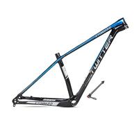 Telaio per mountain bike in fibra di carbonio da 27,5" e 29", telaio per mountain bike XC da 15''/17''/19'', perno passante, freno a disco da 12x142 mm, passaggio cavi interno BB92 (colore: nero