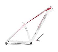 Telaio per mountain bike in fibra di carbonio da 27,5" e 29", telaio per mountain bike XC da 15''/17''/19'', perno passante, freno a disco da 12x142 mm, passaggio cavi interno BB92 (colore: bian