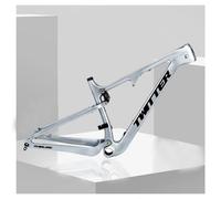 Telaio per mountain bike SoftTail da 15''/17''/19''/21'' in fibra di carbonio, 27,5/29er, perno passante, freno a disco 12x148mm, passaggio cavi interno, escursione 120mm (colore: argento, dimens