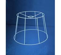 TELAIO PER PARALUME A SOSPENSIONE E LAMPADARIO FAI DA TE | In 3 Misure | Struttura Solida in Ferro Realizzata a Mano | Per creazione Lampade Personalizzate e Creative. (Bianco, 40 cm)