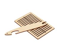 Telaio per Tessitura per Adulti, Anelli di Ricarica per Telaio per Tessitura 2 Pezzi Kit Telaio per Tessitura Cintura in Legno Telaio per Tessitura Strumenti per Navetta per