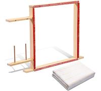 Telaio per tufting, tappeto con tessuto monaci, 70 x 70 cm, tessuto per cucito con linea contrassegnata, forniture per trapuntatura per tappeti elettrici o macchine per tufting