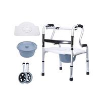 Telaio pieghevole in alluminio leggero, Altezza regolabile telaio rollator Walker, camminatori per telaio in piedi adulti Walker camminare aiuto per i disabili(Color:F)