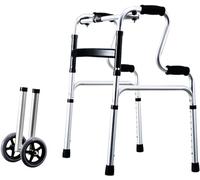 Telaio pieghevole in alluminio leggero, Altezza regolabile telaio rollator Walker, camminatori per telaio in piedi adulti Walker camminare aiuto per i disabili(Color:B)