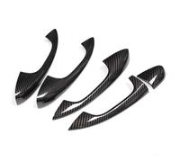 Telaio protettivo Copertura Per Maniglia Portiera In Fibra Di Carbonio Cromata Per Classe C W205 GLC X253 Classe E W213 LHD Adesivi Per Accessori Auto Striscia decorativa(Nero)