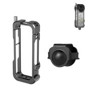 Telaio protettivo in metallo per fotocamera panoramica Insta360 X4, custodia in lega di alluminio con supporto a slitta fredda e base a vite da 1/4 per microfono esterno treppiede e accessori