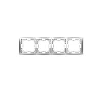 Telaio quadruplo Simon Basic Neos argento opaco BMRC4/43