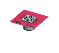 Telaio rosso TECEdrainpoint S, plastica, 100 x 100 mm, inclusa griglia di des...