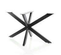 Telaio tavolo a gambe incrociate in acciaio 71x78x150cm nero struttura a ragno