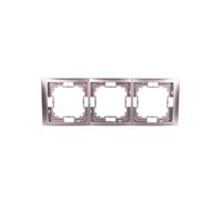 Telaio triplo Simon Basic Neos acciaio inox BMRC3/21