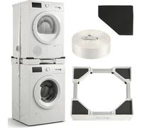 Telaio universale intermedio | Telaio di collegamento con cintura di sicurezza e funzione antiscivolo | Kit impilabile AllSpares adatto per lavatrice e asciugatrice AEG, Miele, Bosch ecc. | 40 x 42