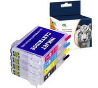 Teland 502 502xl Rechargeable Vide - Cartuccia d'inchiostro compatibile con Epson 502 502XL, per Epson Expression Home XP-5100 XP-5105 Workforce WF-2860DWF WF-2865DWF WF-2860 WF-2865