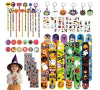 TELAOBAN Set di cancelleria assortiti per Halloween, 98 Pezzi Pinata Assortiti Regalo per Halloween con matite, gomme da cancellare, francobolli, Giocattoli per Bambini Feste, per Carnevale