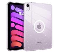 Telaso Custodia magnetica per iPad mini 7 2024 (A17 Pro)/iPad mini 6 2021, custodia per iPad mini 7a/6a generazione, custodia trasparente glitterata anti-ingiallimento per iPad mini 7/Mini 6