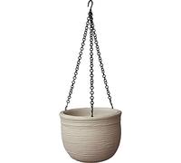 Telcom Shabby Vaso pensile bombato col. Corda Ø25x19h