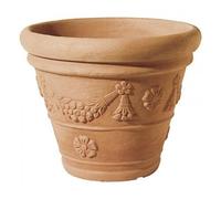 VASO FESTONATO RESINA IMPRUNETA FIORI PIANTE HL.CM.40 D.CM.50 ROTAZIONALE