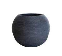 Telcom Vaso Sfera Rigata Shabby Ø 30 x 24 h Colore Ghisa