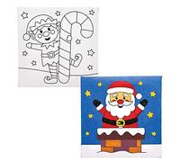 Tele da Colorare Natalizie Baker Ross (confezione da 4) Attività Creative Festive