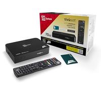 TELE System Decoder Satellitare TS9019HEVC, Smartcard tivùsat Classic Inclusa, Certificato DAZN, Oltre 70 Canali HD Gratuiti, Serie A su DAZN1 e DAZN2, Aggiornamento Automatico Canali