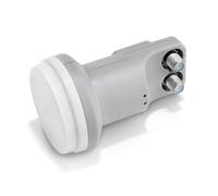 TELE System LNB TWIN, convertitore a 2 uscite indipendenti - LTE Stop - Low Noise Block-converter TS201F. Protezione dalle intemperie per ricezione stabile e affidabile