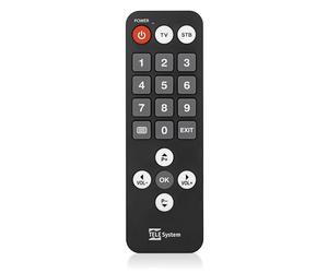 TELE System Telecomando Universale 2 in 1 SEMPLICE per Decoder e TV, con tasti grandi e ben visibili. Controllo comodo e preciso, facile da usare per tutti