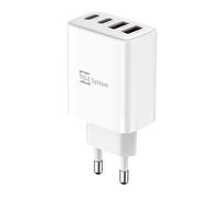 TELE System TS833 EU Caricabatterie USB-C e USB-A 40W, 4 Porte Fast Charge
