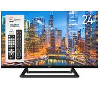 TELE System TV 24 Pollici TS24 LS14 - Digitale Terrestre DVB-T2/S2, HEVC 10 bit, Compatibile CAM tivùsat, Hotel Mode