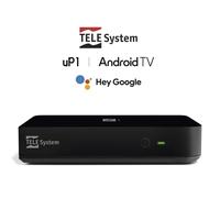TELE System UP1 Decoder Digitale Terrestre Android TV 4K Ultra HD. Netflix, Prime Video, Disney+, DVB-T2 HEVC, HDR10+ HLG, AV1