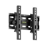 TELE System Supporto TV Parete Inclinabile per TV 14-43 Pollici, Staffa Ultra Resistente fino a 45 kg, VESA 75x75-200x200, Staffa TV LED LCD con Livella a Bolla, Inclinazione +15°~-15°
