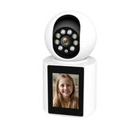 Telecamera 1080P Telecamera da 4 MP Schermo da 2,4 pollici Telecamera di sicurezza domestica intelligente Twao Way Audio Video Chiamate Telecamera IP PTZ,Resistente alle Intemperie(4MP NO SD Card)