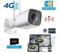 telecamera 4g Sim Gsm Camera WIFI Cam IP66 slot SD 2 MPX Audio e video HD remoto