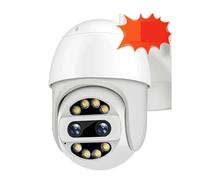 Telecamera 4K 8MP 8X ZOOM Telecamera di sicurezza wireless a doppia lente Monitoraggio automatico Protezione di sicurezza Telecamere di sorveglianza(4MP Add 32GB Card)