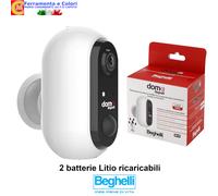 Telecamera a Batteria Da Esterno BEGHELLI Full HD 1080p 2 Mp LED IR Notte 8 M