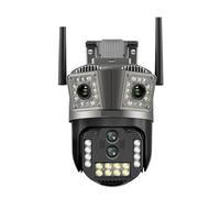 Telecamera a quattro obiettivi da 16 MP Zoom HD 10X PTZ esterno AI Rilevamento mobile Tracciamento intelligente Monitoraggio della visione notturna della luce di colore(16MP Add 128G Card)