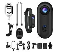 Telecamera Action, Telecamera Sportiva Esterna, Dispositivo Indossabile per Vlogging Angolo Ultra Largo 170 Gradi Impermeabile Compatta 1080P per Sport Ciclismo Moto Escursionismo Viaggio All Aperto