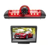 Telecamera Auto Per Fiat Per Ducato 250 Dal 2011 E9 Luce Freno Telecamera HD 720P Vista Posteriore Visione Notturna Stop Retrocamera(With 5inch Monitor)