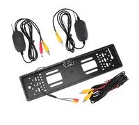 Telecamera Auto Retromarcia Ricevitore Vedio Retromarcia 12V PDC Telecamera Retrovisiva Per Auto 4/8 LED Sensore Parcheggio Porta Targa Europeo UK 2.4G Retrocamera Auto(B 4LED B Set)