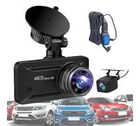 Telecamera Auto Wireless, Registratore Wireless Per Guida Con Visione Notturna 4K, Schermo 10 cm Videocamera Anteriore e Posteriore, Per Veicoli Camion Registrazione Parcheggio Sicurezza Guida