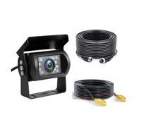 Telecamera Backup 18 LED Anti Fog Telecamera Per Retromarcia IR Visione Notturna Impermeabile Car Rear View Backup CCD Cablata Per Camion Per 12-24V 4Pin AV Retrocamera Auto(4pin cam 20m)