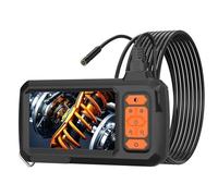 Telecamera boroscopica, Telecamera endoscopica 1080P 8mm lente singola doppia cavo 100M schermo IPS da 4,3'' tubolare,Endoscopio industriale(2m)