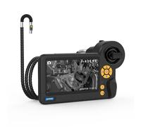 Telecamera boroscopio articolata a doppia lente, telecamera di ispezione endoscopio IPS da 4,3 pollici con sonda articolata bidirezionale, telecamera boroscopio zoom 8X con luci, batteria 2600mAh