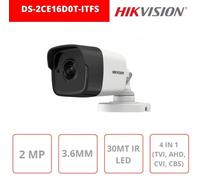 TELECAMERA BULLET 4IN1 TVI/AHD/CVI/CVBS HD 2MP FULL HD 1080P 2.8MM OSD IP67