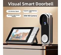 Telecamera campanello wireless schermo 4,3 pollici 1080P HD IP65 impermeabile pe
