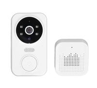 Telecamera Campanello Wireless, Videocitofono WiFi Intelligente, Videocamera Campanello Video HD 1080P con Obiettivo Grandangolare, Audio Bidirezionale, Visione Notturna,