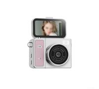 Telecamera CCD retrò con display flip per studenti che catturano registrazioni visive della vita del campus senza funzioni avanzate (argento)