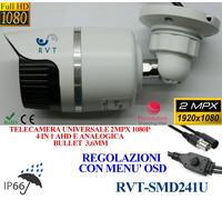 TELECAMERA CCTV 2 Mpx FULL HD COMPATTA DI ALTA QUALITA' CONSUMI BASSI 4 IN 1