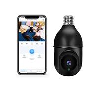 Telecamera con lampadina 1080P E27 - Webcam WiFi wireless, visione notturna IR a 360°, chiamata vocale bidirezionale, sorveglianza domestica per passerella, monitoraggio commerciale e mobile, adatta