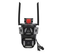 Telecamera con Triplo Obiettivo, Funzioni di Archiviazione Connessione Wi-Fi 4K Telecamera Esterna da 110 a 240 V Rilevazione di Movimento 8 MP per Porta (Spina europea)