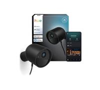 Telecamera connessa Philips Hue Secure Cam 2K Wired Black EU 2K cablata visione notturna infrarossa avvisi di movimento nera - Nouvo