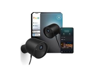 Telecamera connessa Philips Hue Secure Cam 2K Wired Black EU 2K cablata visione notturna infrarossa avvisi di movimento nera - Nouvo